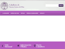 Tablet Screenshot of caballerosdelpilar.com